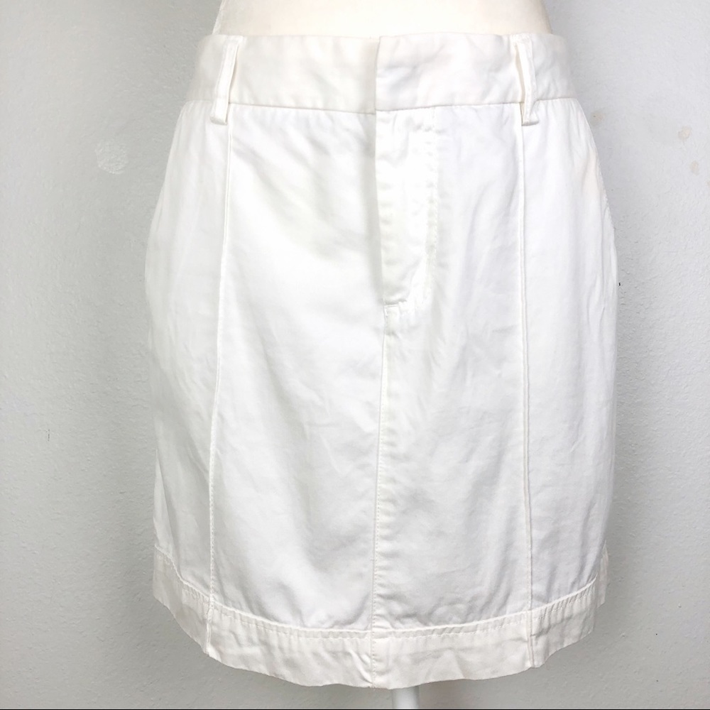 TOMMY HILFIGER White Cotton Denim Mini Skirt 4